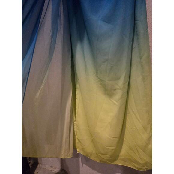 Lauren Ralph Lauren Women's Strapless Ombré Chiffon Gown Size M - Picture 4 of 6